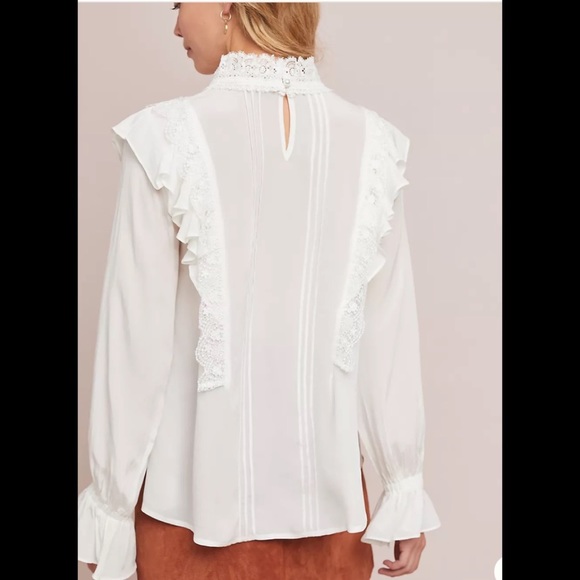 Anthropologie Eri + Ali Harriet Ruffle Blouse - Picture 2 of 9